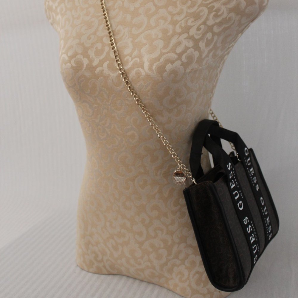 Guess women's mini crossbody purse bag brown - Picture 5 of 6